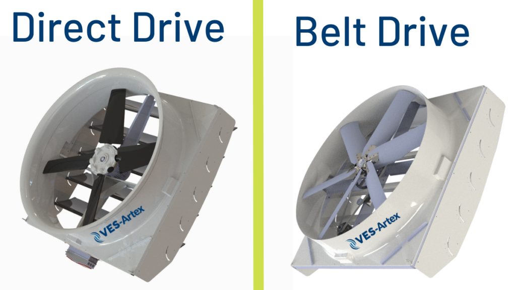 belt drive fans vs direct drive fans